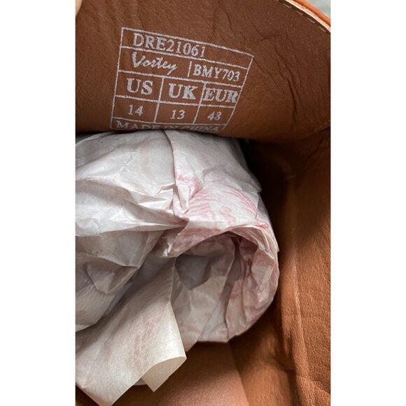 Mens Vostey Brown Leather Oxford Dress Shoes Size 14 With Cap Toe Design & Comfo - Picture 5 of 5